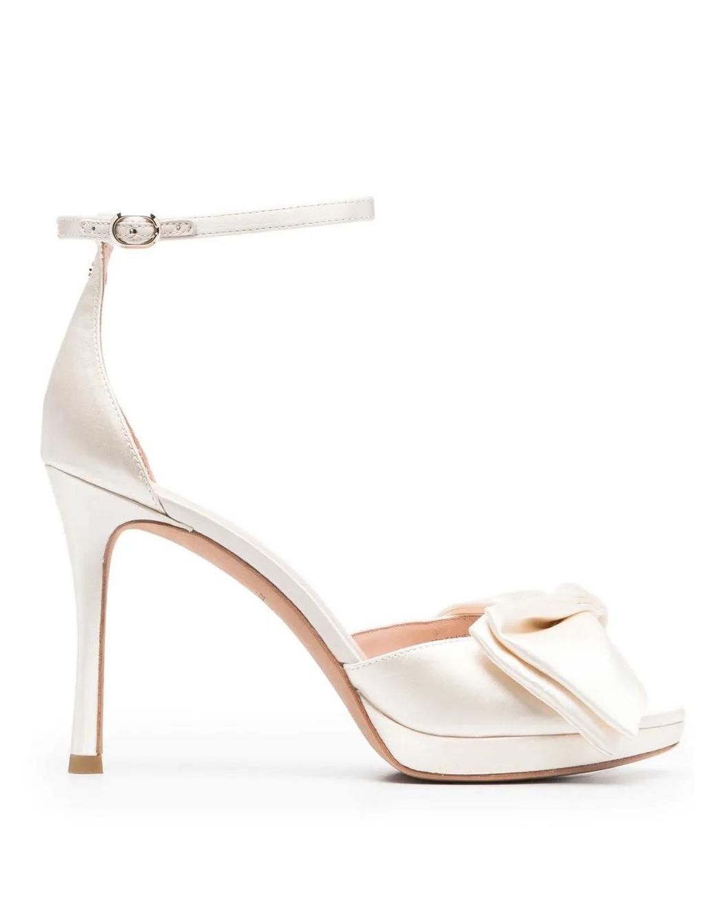 Kate Spade Natural Bow-Detail Satin Sandals