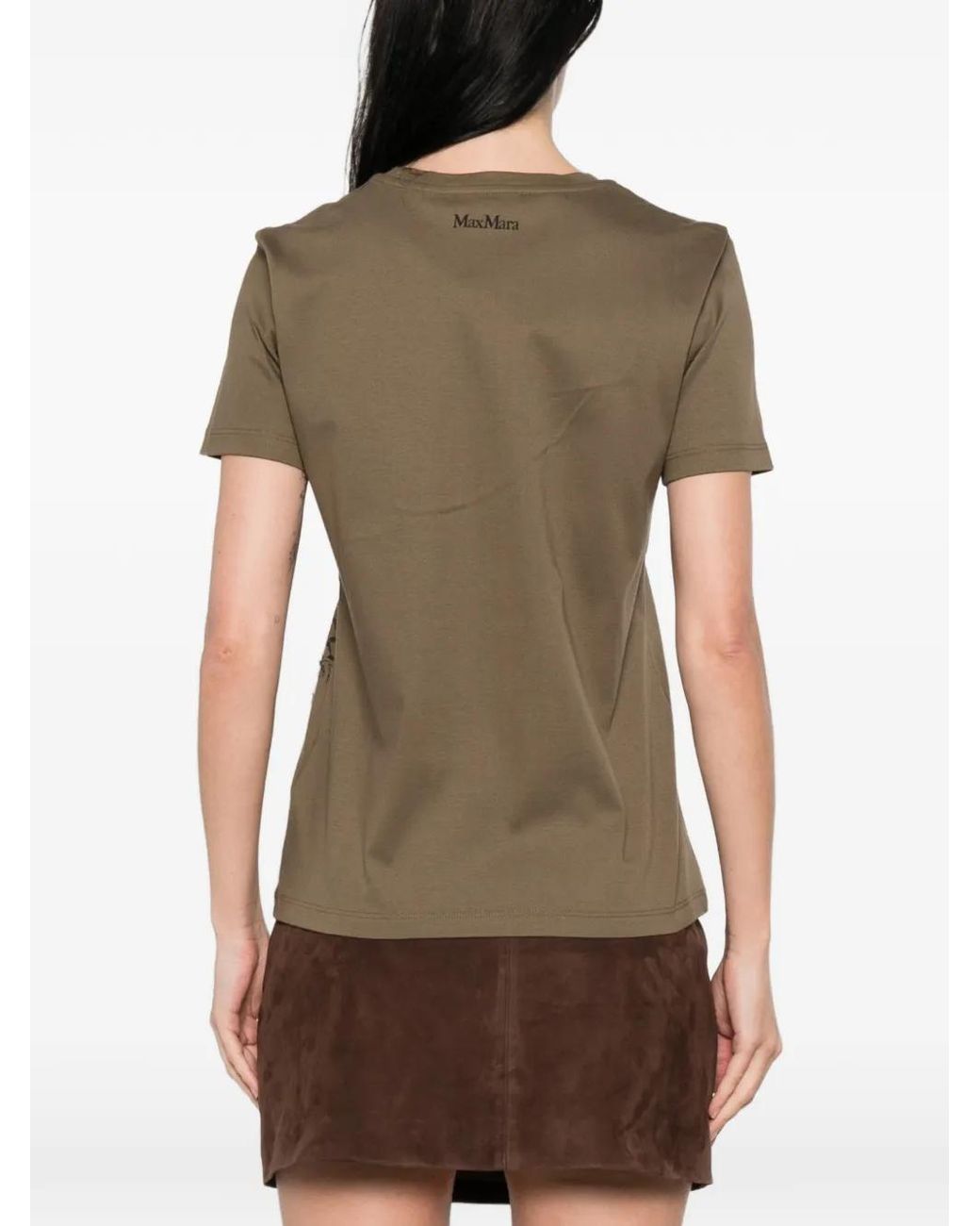 Max Mara Green Embellished T-Shirt