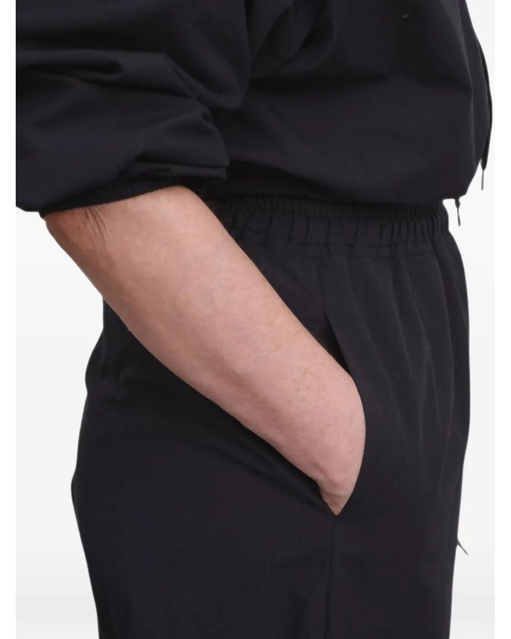 Baserange Black Uro Drawstring Trousers