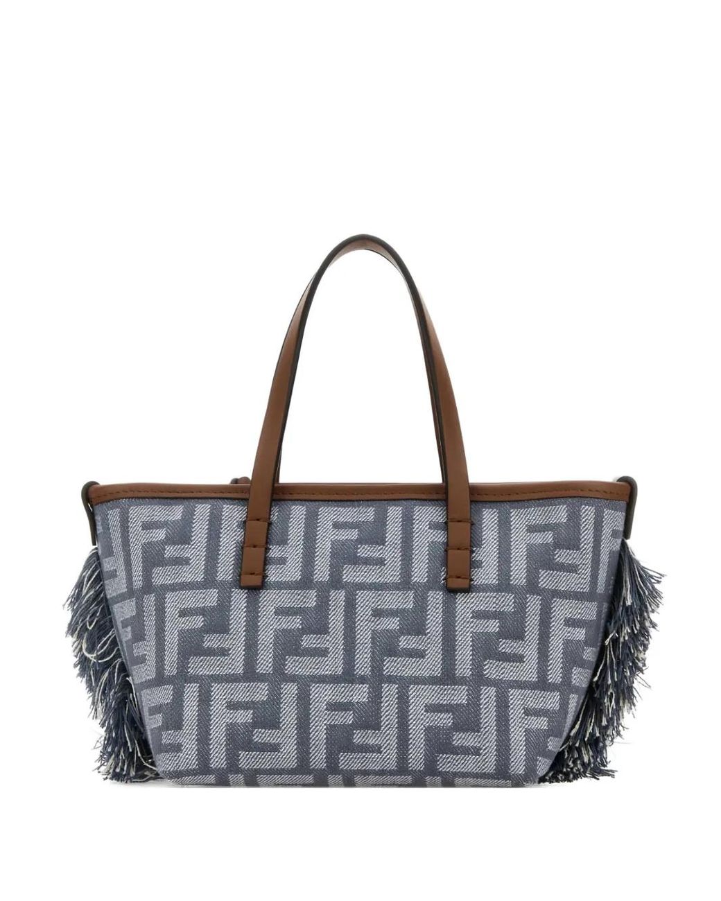 Fendi Gray Mini Roll Tote Bag