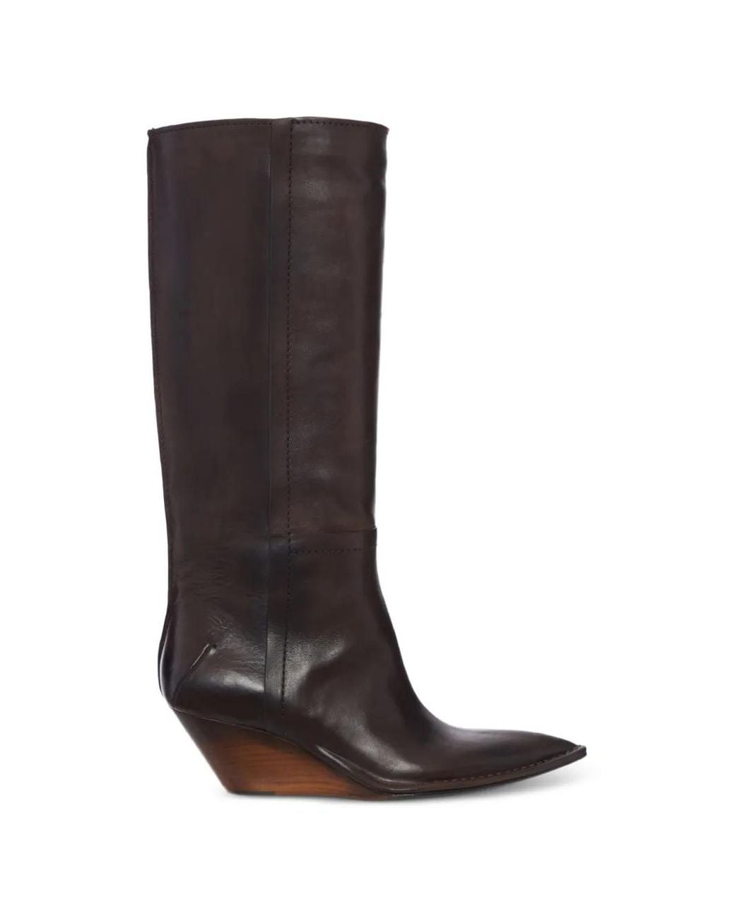 CAPASA MILANO Black Camperos Knee-High Leather Boots