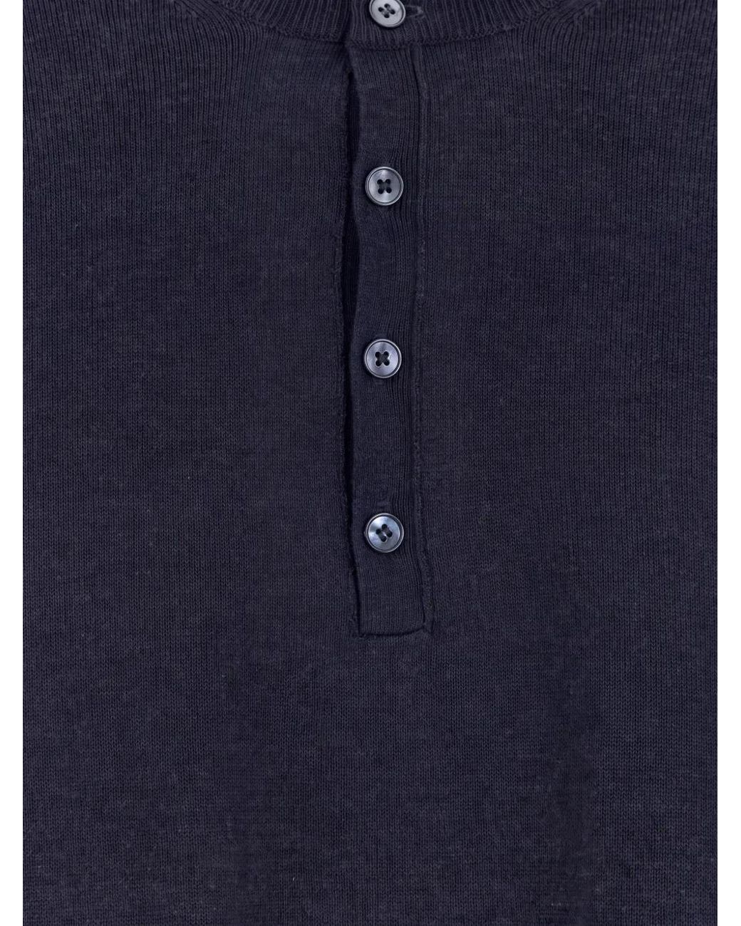 Amaranto Blue Henley Sweater for men
