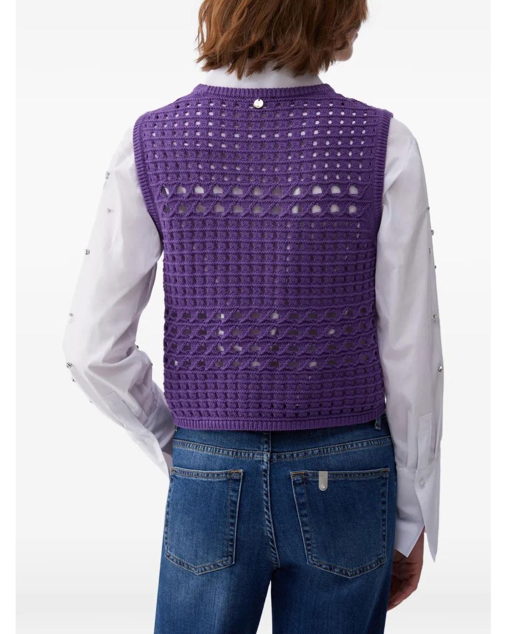 Liu Jo Purple Crochet Top