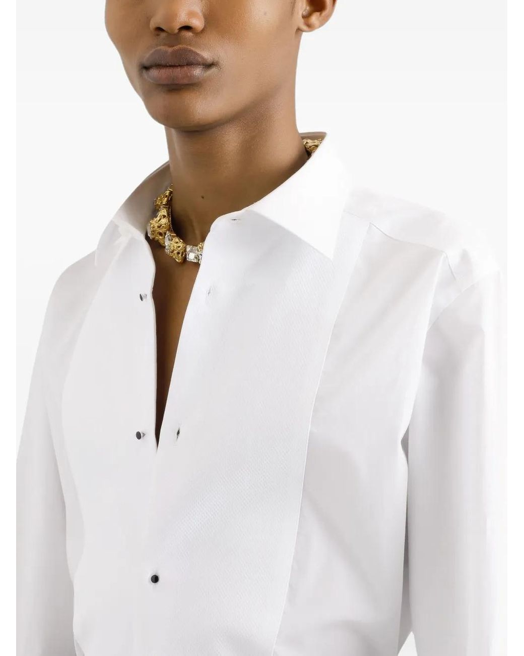 Dolce & Gabbana White Poplin Shirt for men