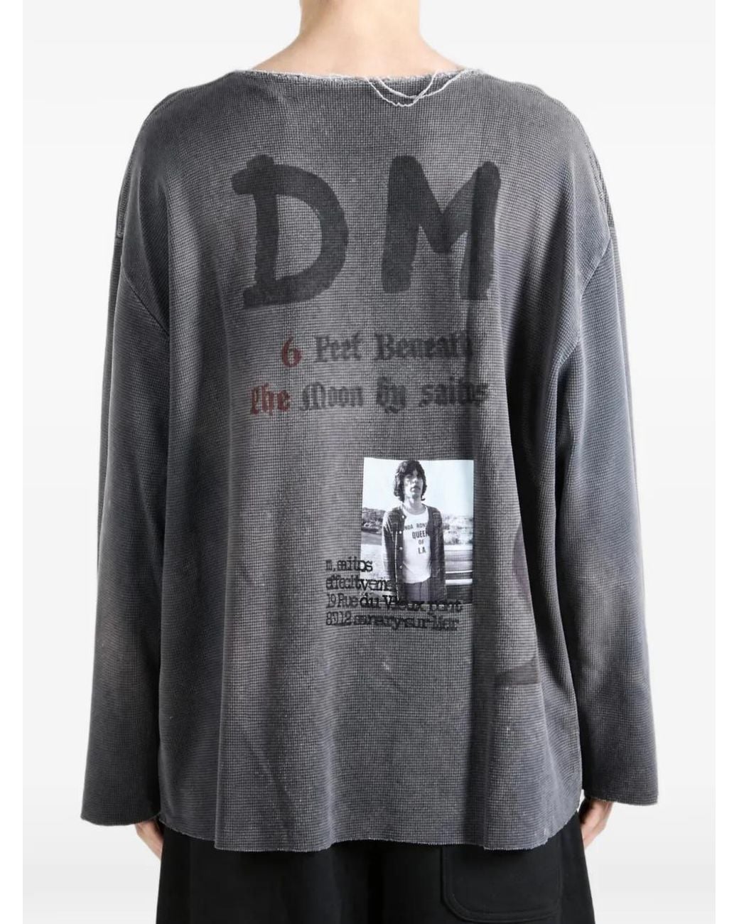 SAITOS Gray S.A.S Waffle-Knit Long-Sleeve T-Shirt
