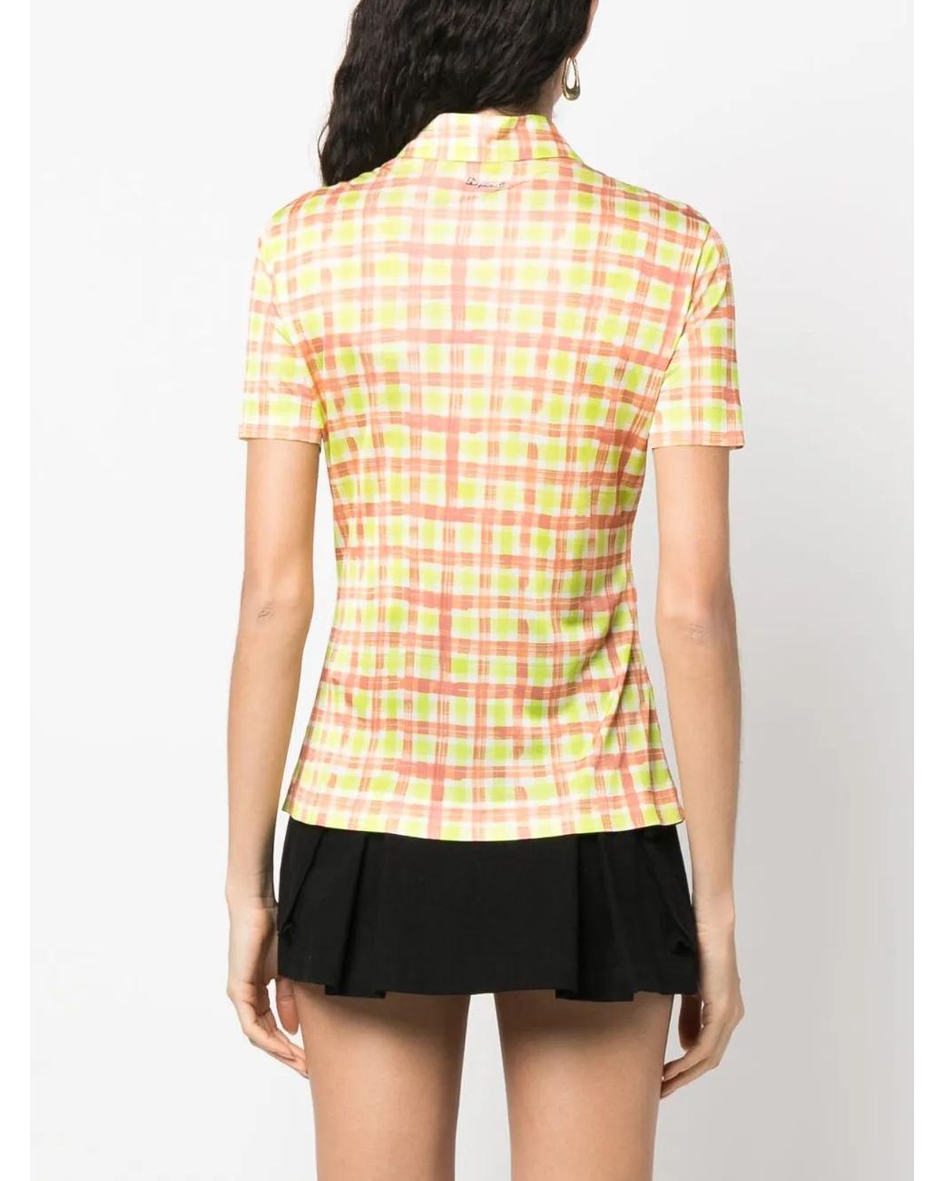 Camicia A Quadri di DSquared² in Yellow