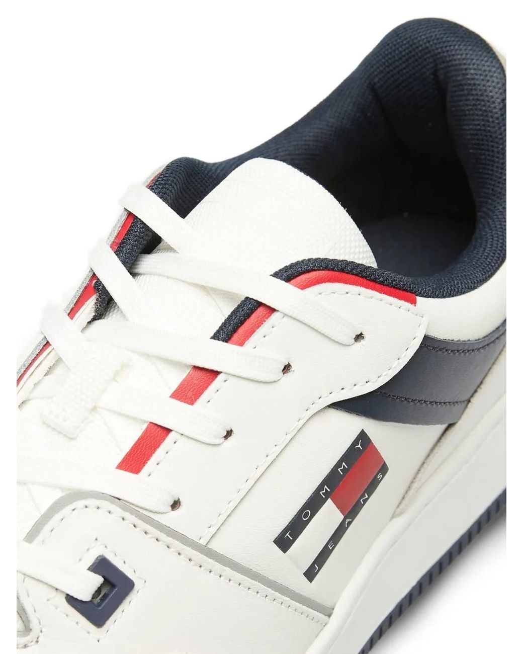 Tommy Hilfiger White Logo-Detail Sneakers for men