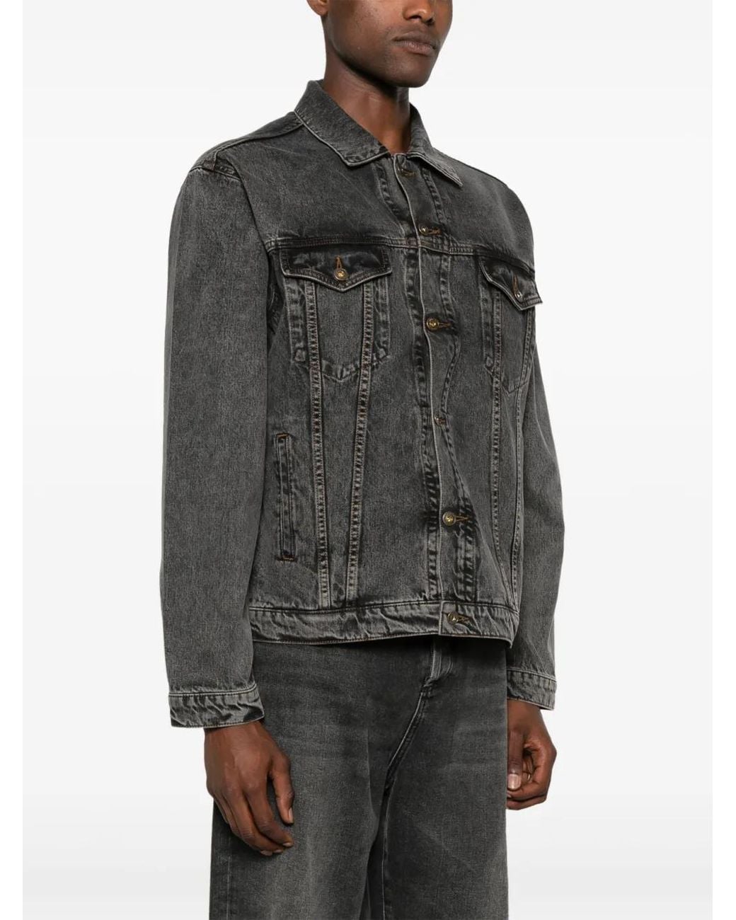 Y. Project Black Logo-Patch Denim Jacket