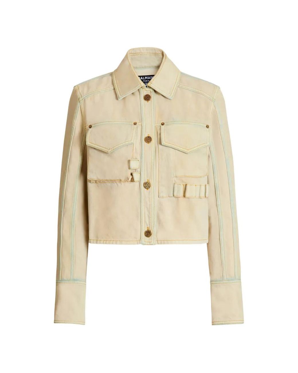 Balmain Natural Faded Denim Jacket