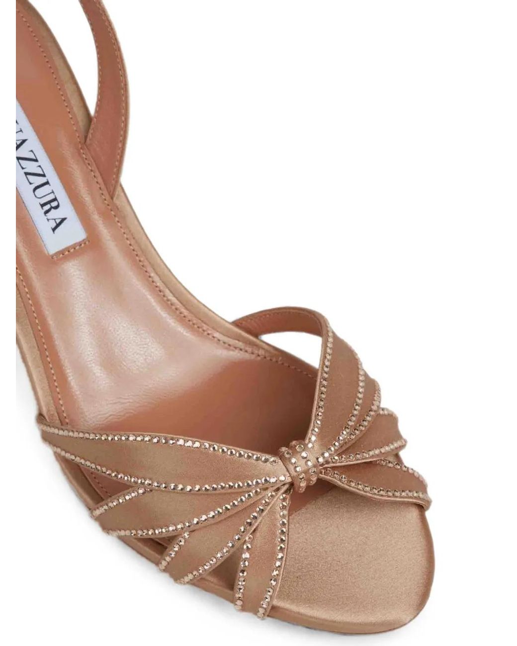 Aquazzura Metallic Crystal-Embellished Slingback Pumps