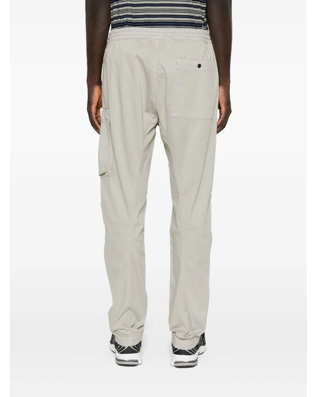 C P Company Gray C.P.Company Cotton Elastane Pants for men