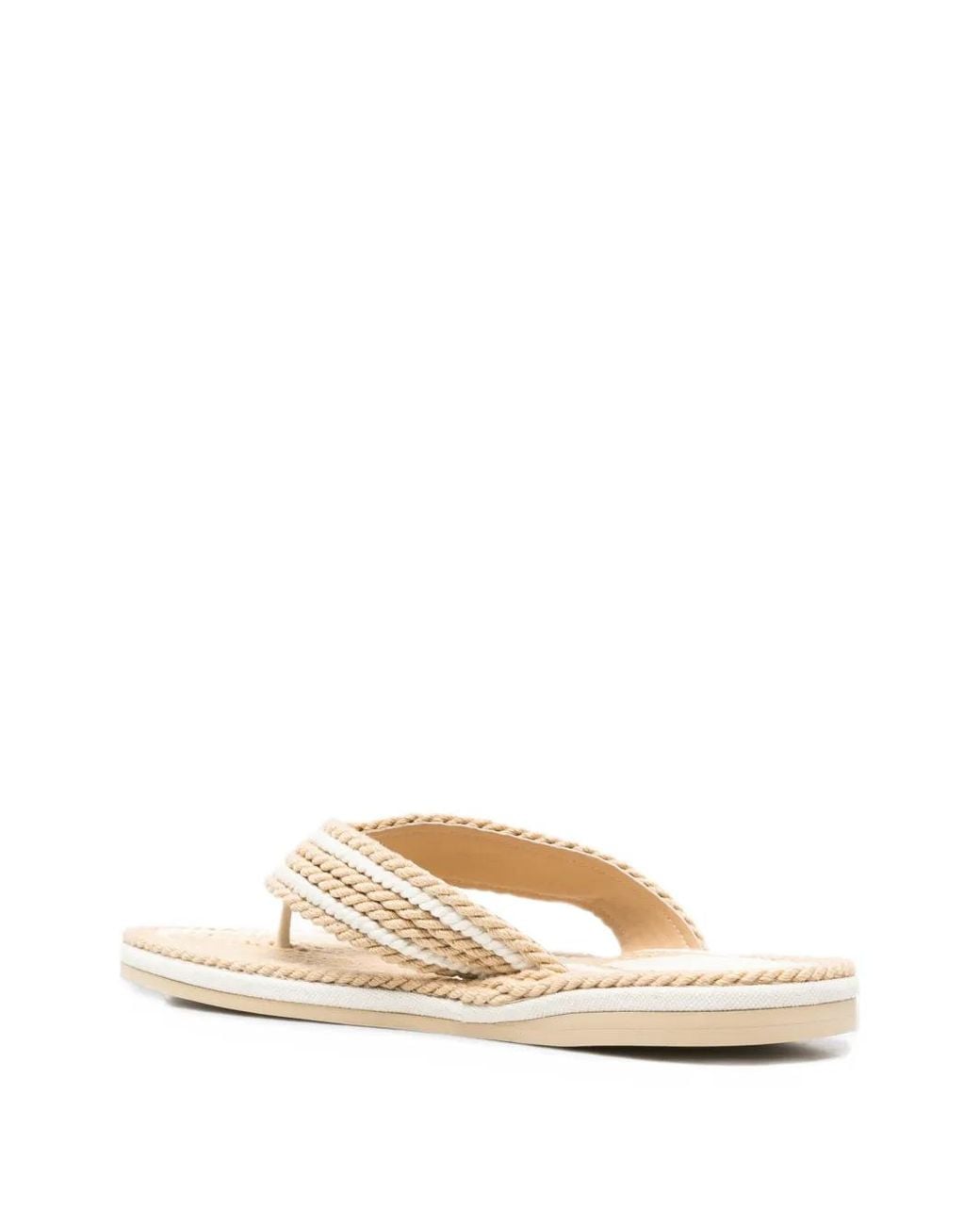 Chloé White Sand Rope-Effect Sandals