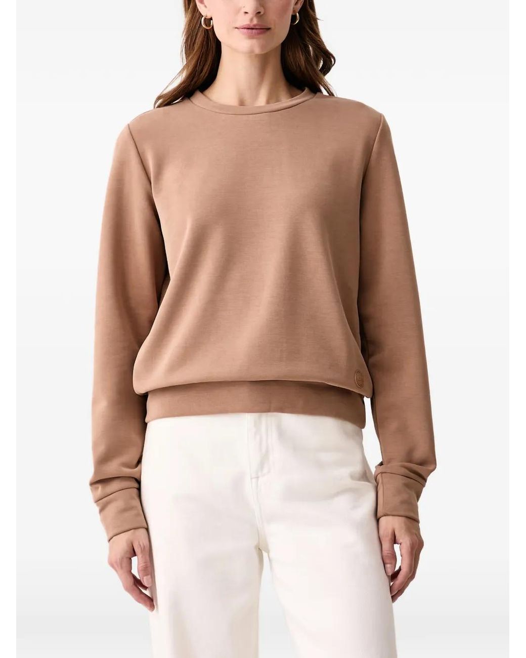 Colmar Natural Crew-Neck Logo-Patch Sweatshirt