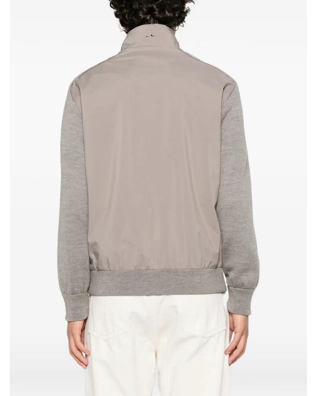Paul & Shark Gray Panelled Zip Jacket for men