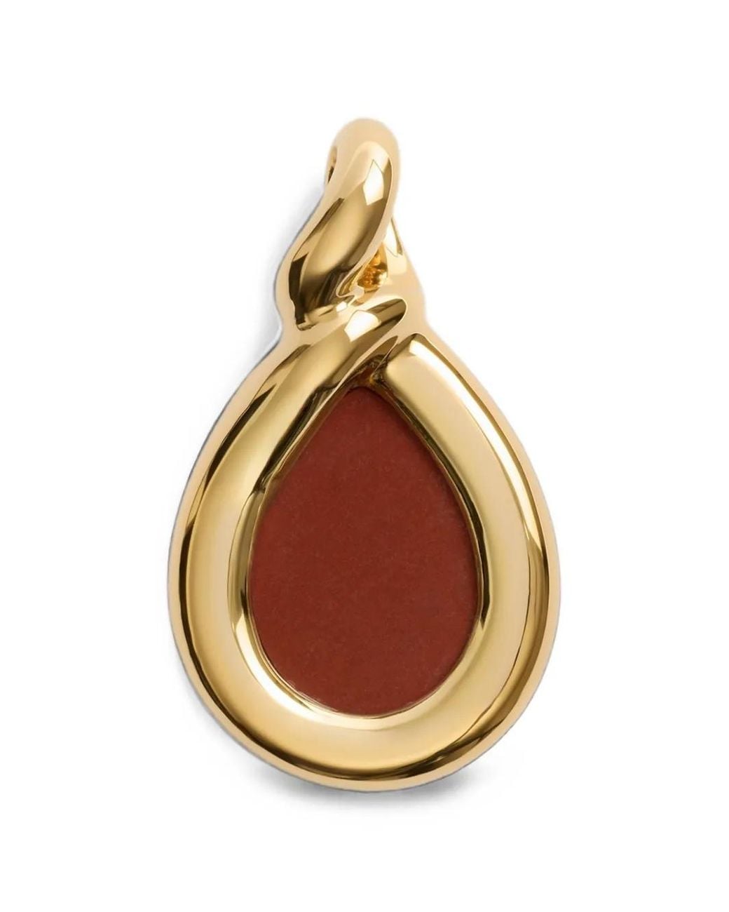 Monica Vinader Metallic Pendentif En Jaspe Ocre