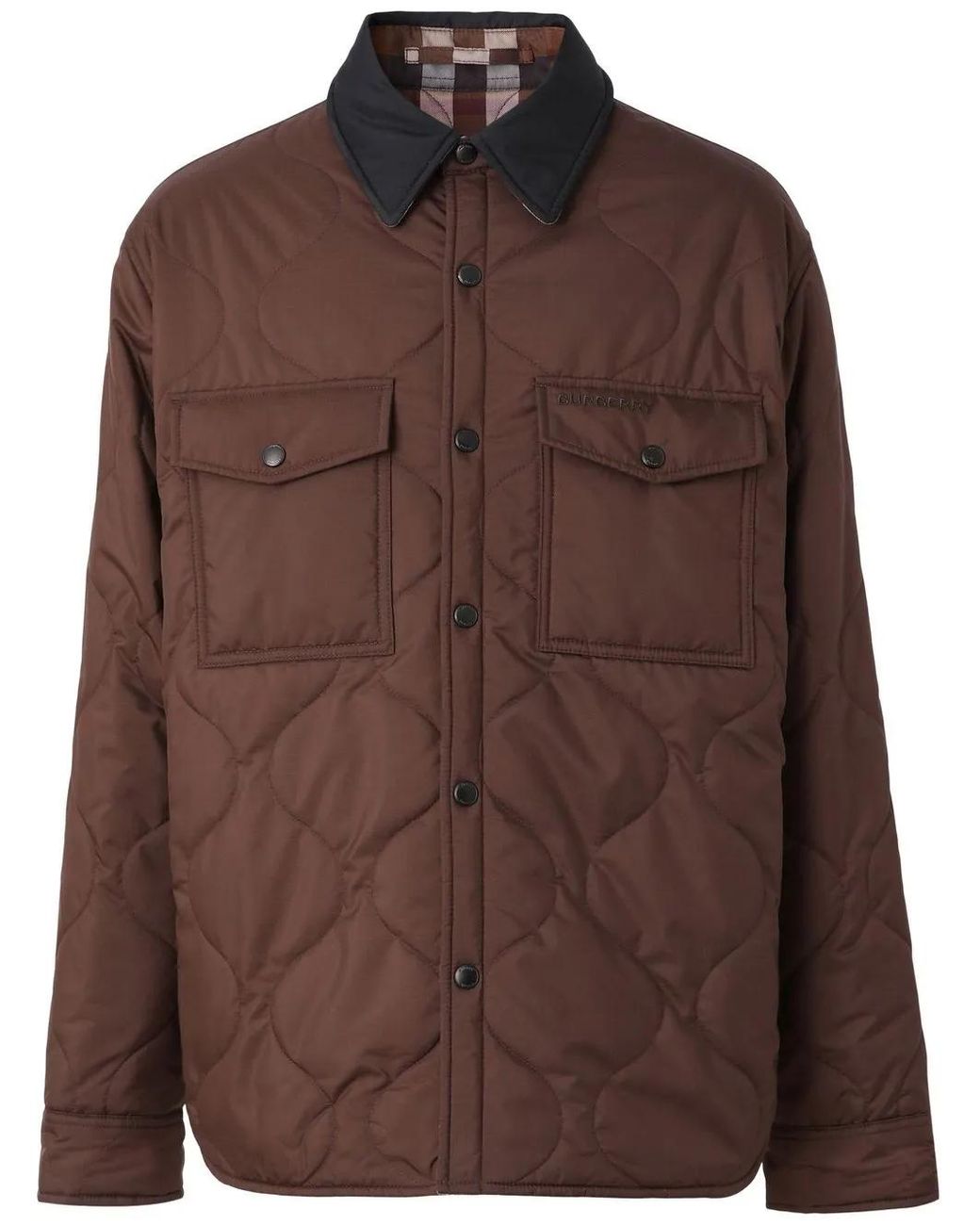 Burberry Brown Collam Quilted Jacket for men