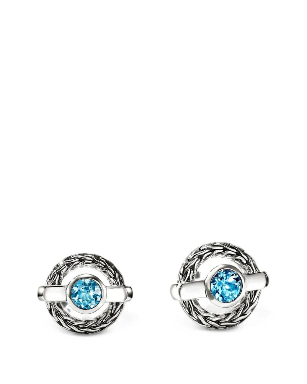 John Hardy White Icon Topaz Earrings