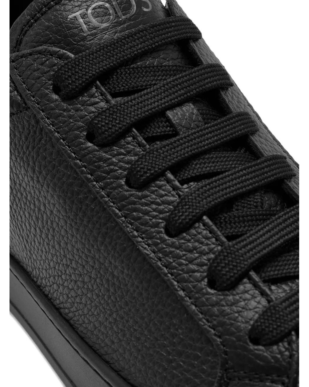 Tod's Black Pebbled Sneakers for men