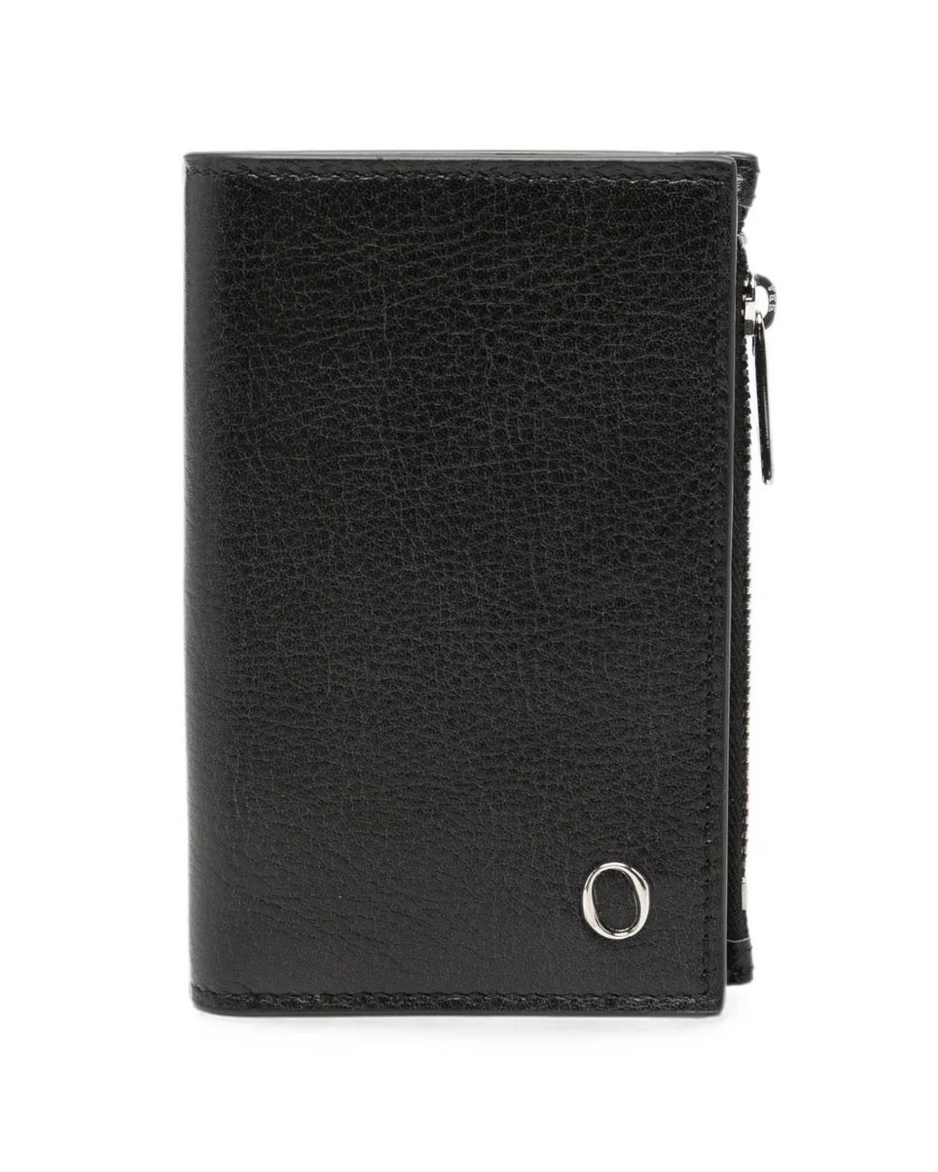 Orciani Black Logo-Plaque Bifold Wallet
