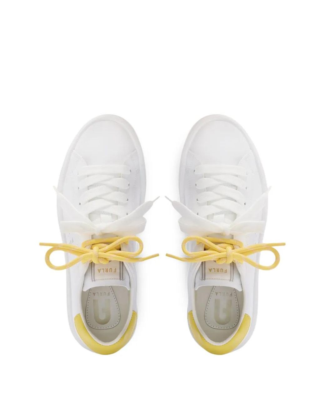 Furla White Lace-Up Hype Sneakers