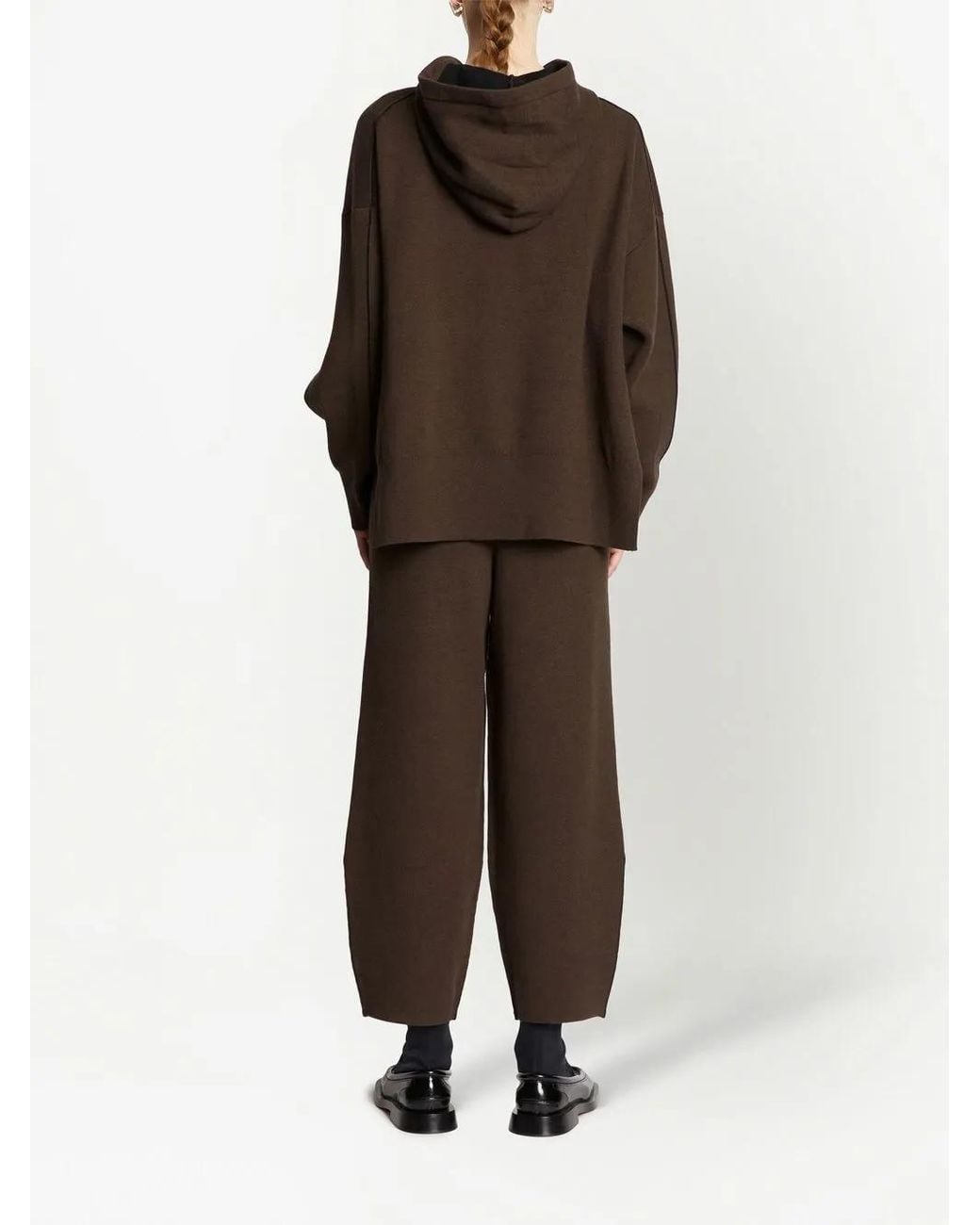 Proenza Schouler Brown Straight-Leg Knitted Trousers