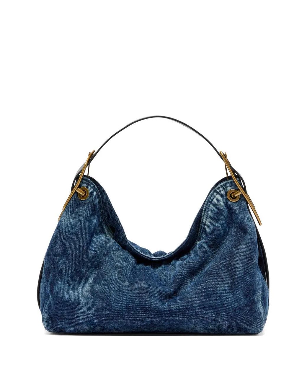 DIESEL Blue D-Line-Denim Shoulder Bag
