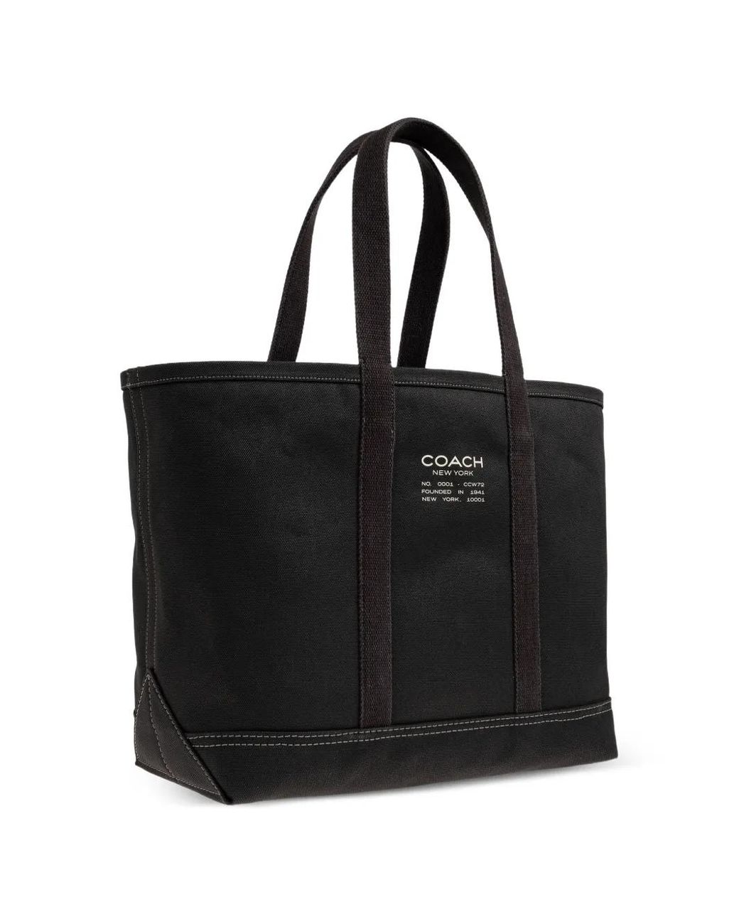 COACH Black Top Handle Tote Bag for men