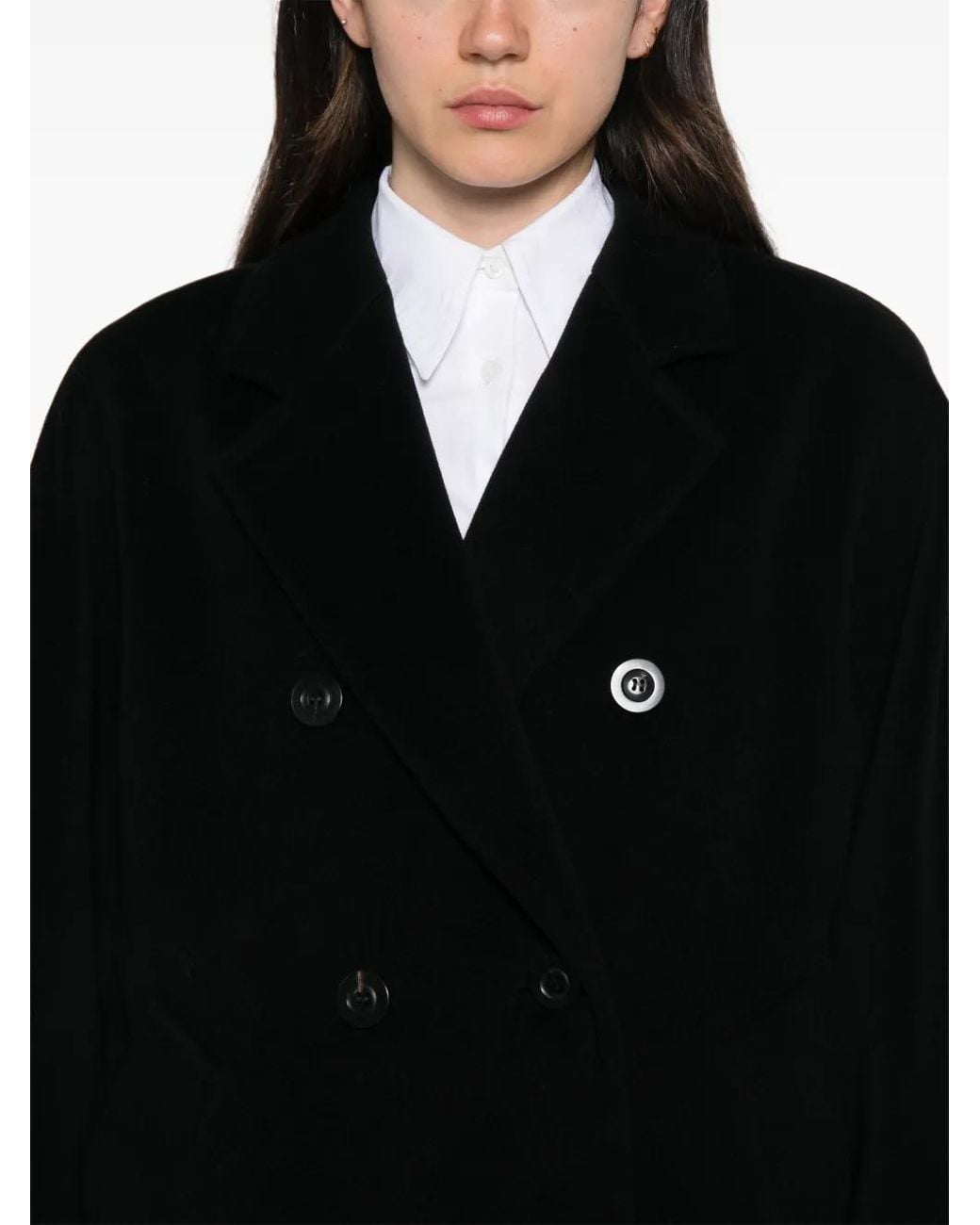 Max Mara Black Icon Double-Breasted Coat