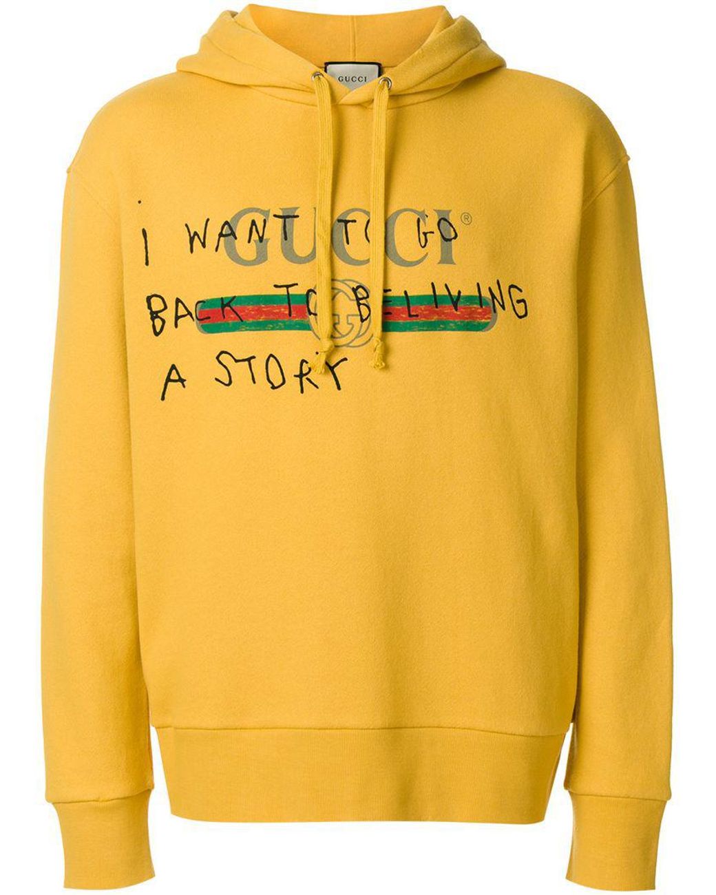 Gucci Coco Capitán Logo Hoodie in Yellow for Men | Lyst Canada