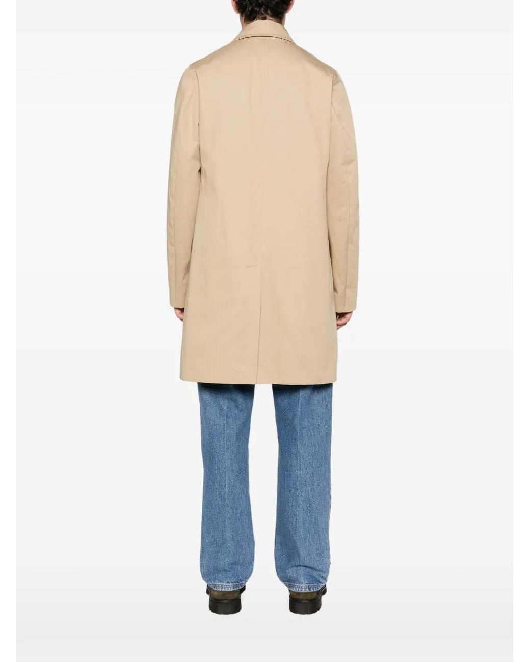 Fursac Natural Button Pocket Trench Coat for men