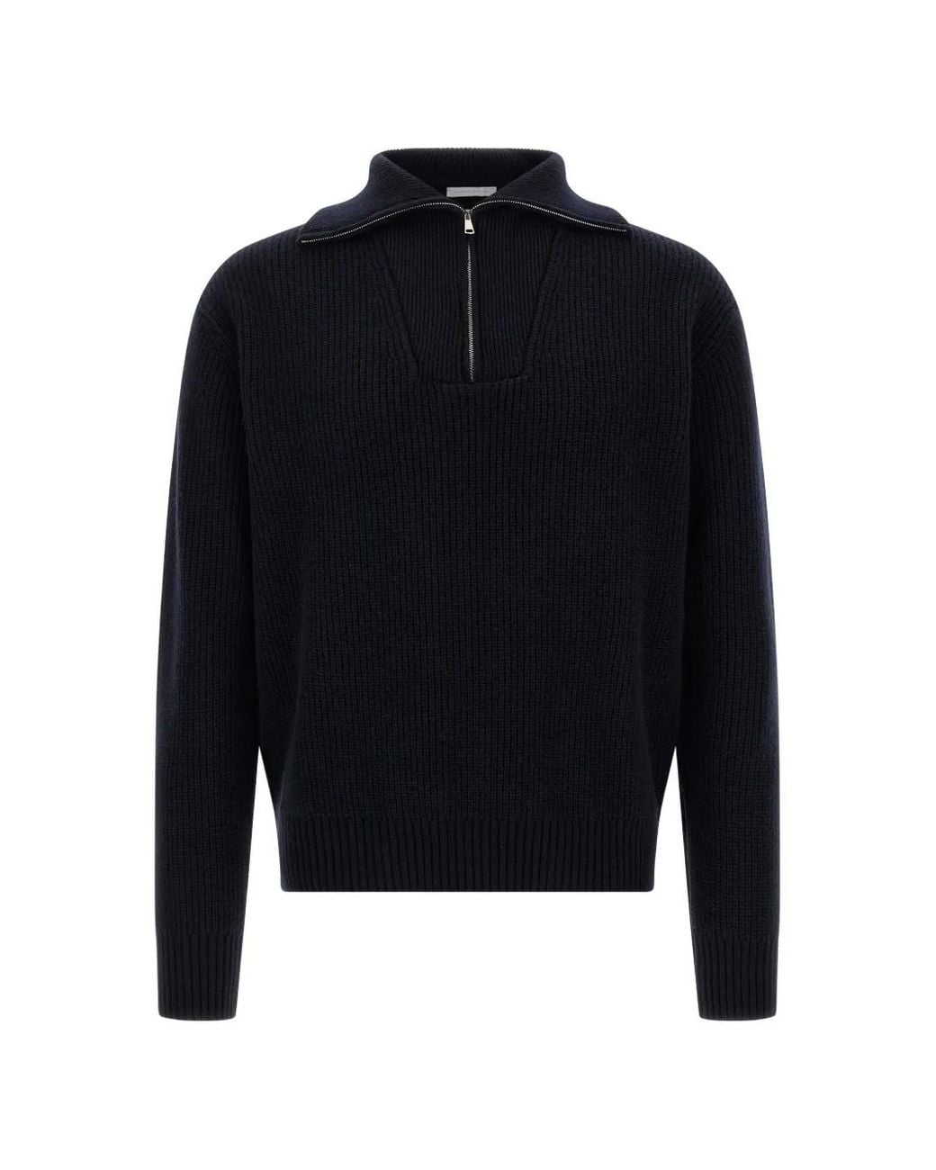 Oliver Lattughi Blue Costa Inglese Ribbed-Knit Sweater for men