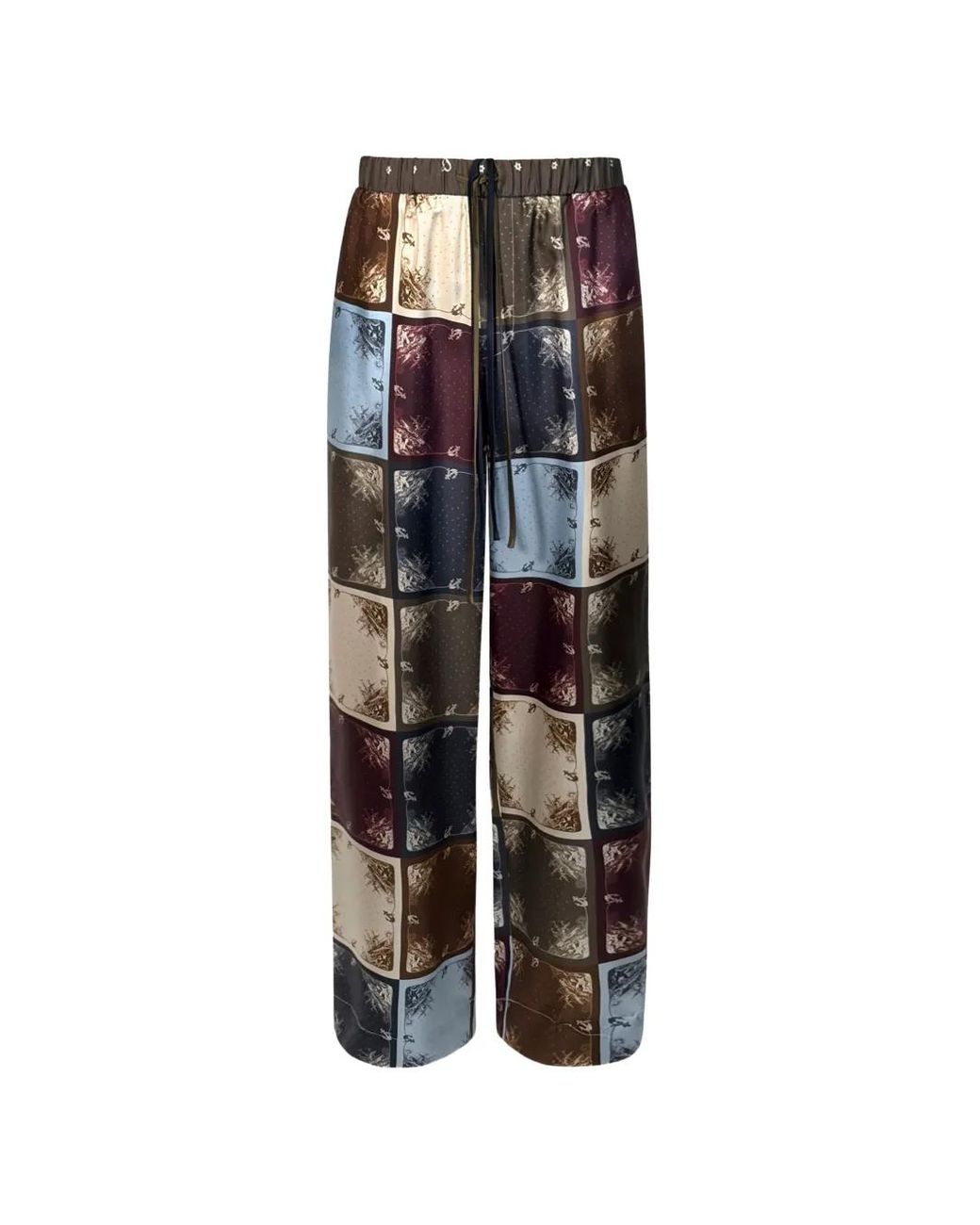 Monse White Double-Waistband Silk Trousers
