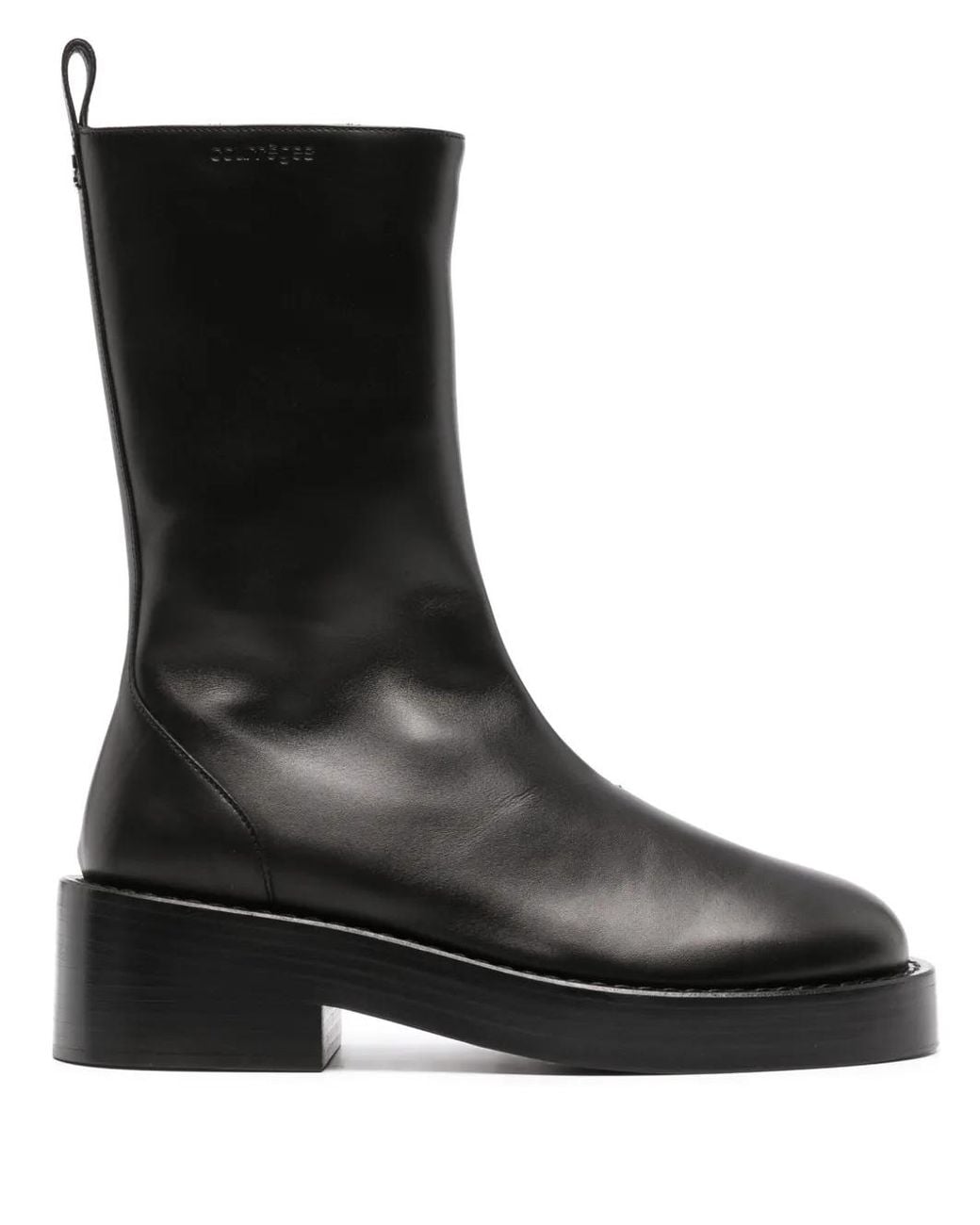 Courreges Black Ankle Boots Without Closure 55mm