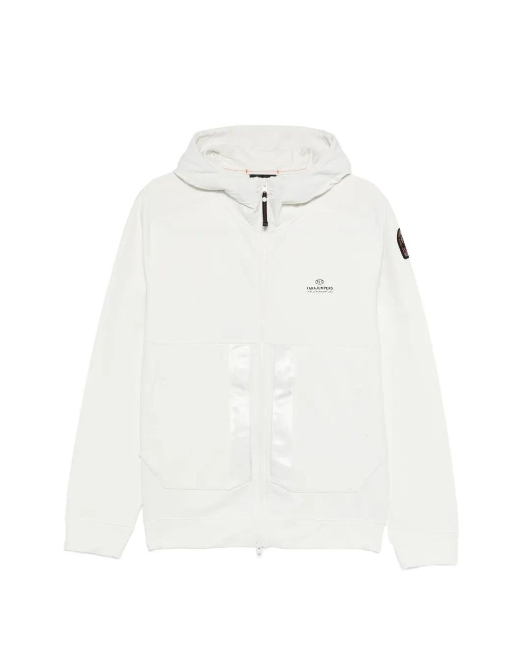 Parajumpers White Hooded Zip Jacket for men