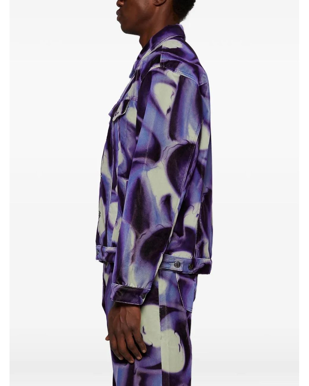 Casella Meyer Blue Velvet Allover Jacket for men