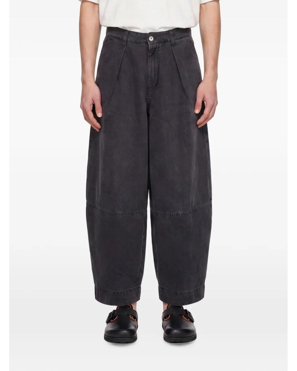 YMC Blue Deadbeat Cropped Trousers for men