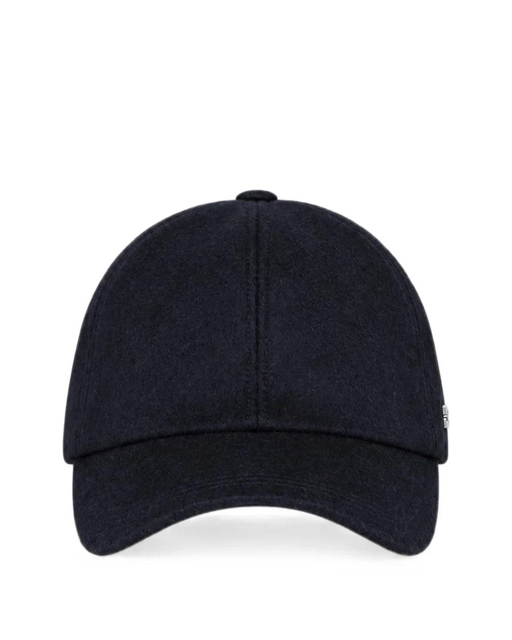 Tagliatore Blue Panelled Virgin-Wool Baseball Cap for men