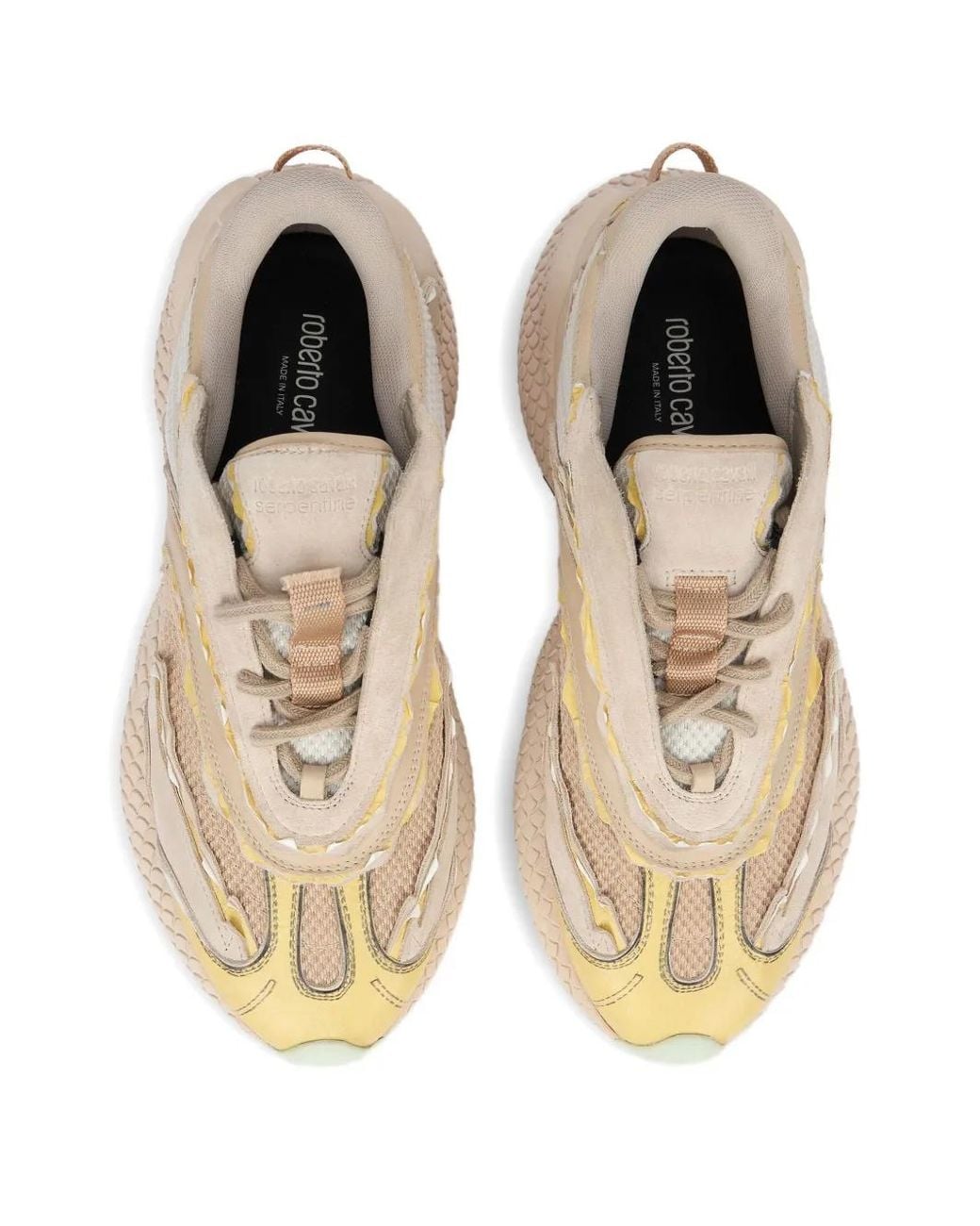 Roberto Cavalli Natural Chunky-Sole Sneakers