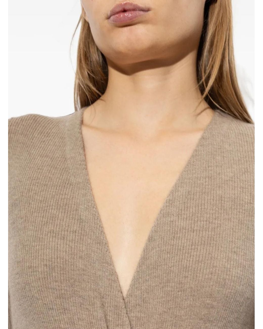 Max Mara White Cashmere Yarn Sweater Bodysuit