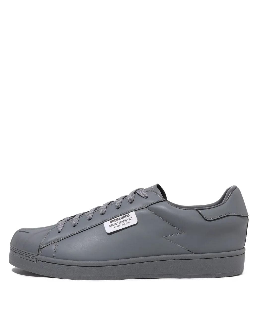A Bathing Ape Gray X Nbhd Skull Low-Top Sneakers for men
