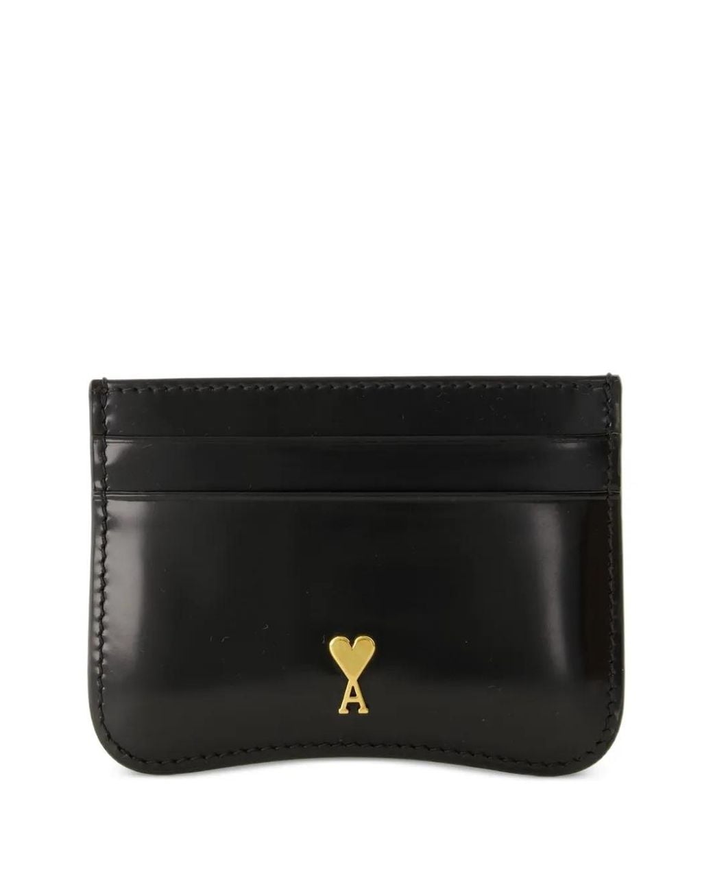 AMI Black Leather Cardholder