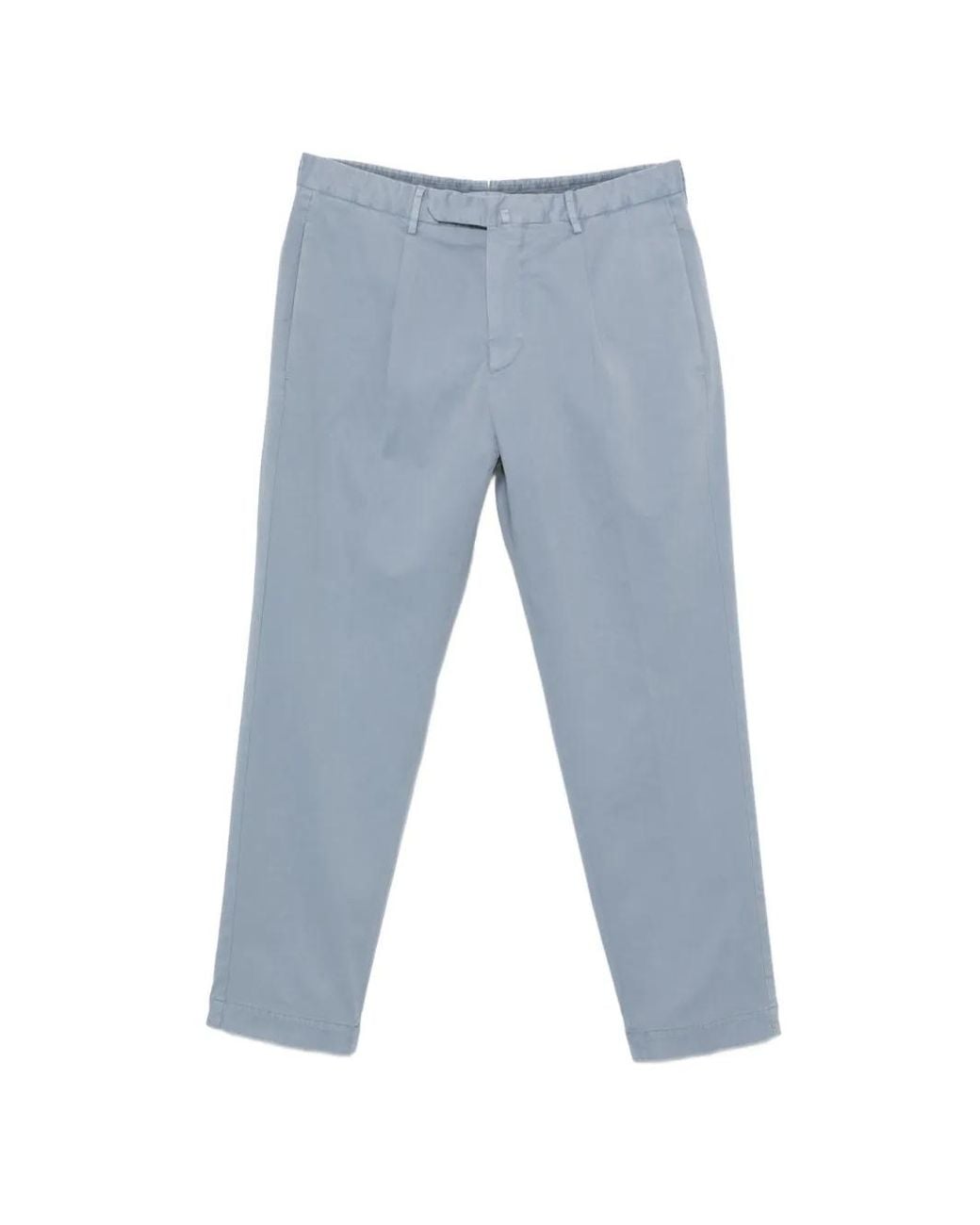 Dell'Oglio Blue Pleated-Detail Trousers for men