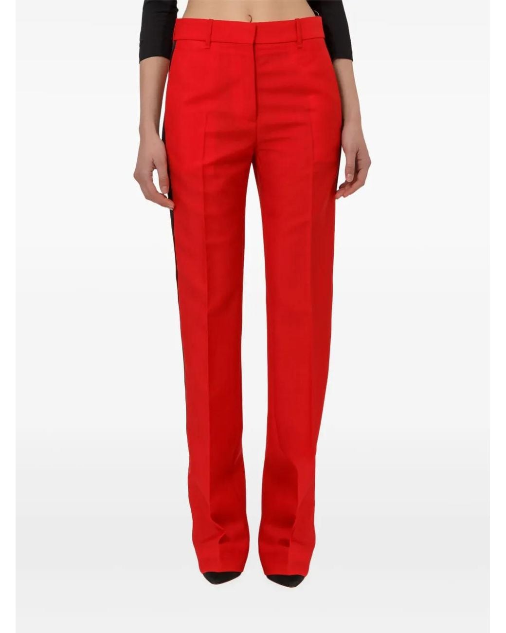 Calvin Klein Red Pants With Side Bands