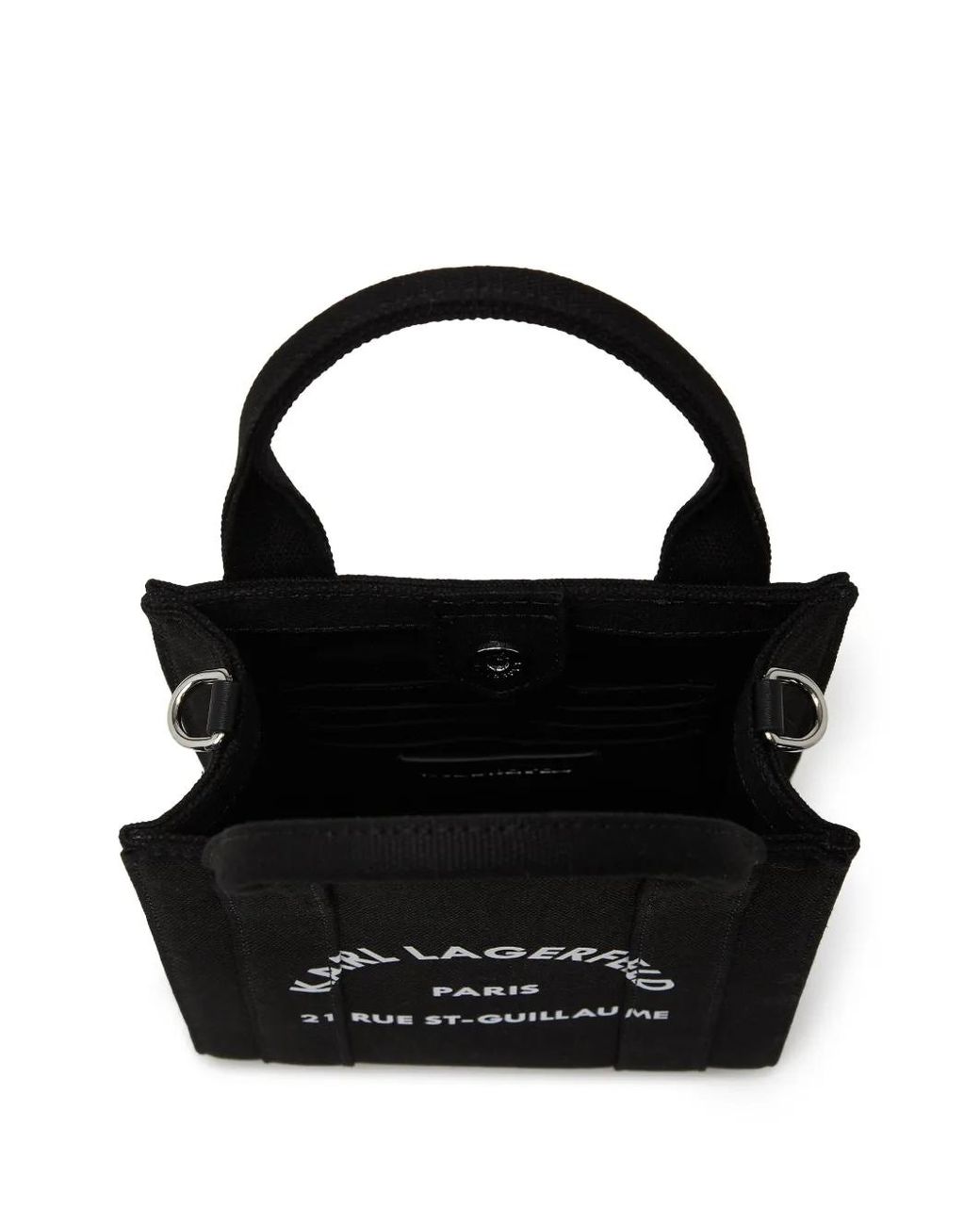 Karl Lagerfeld Black Small Rue St-Guillaume Tote Bag