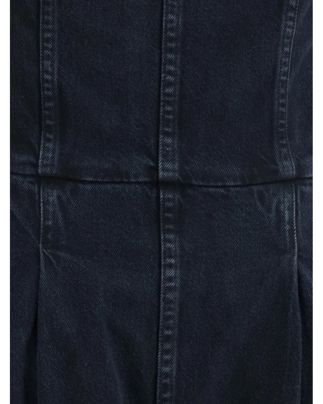 Agolde Blue Agyness Strapless Jumpsuit