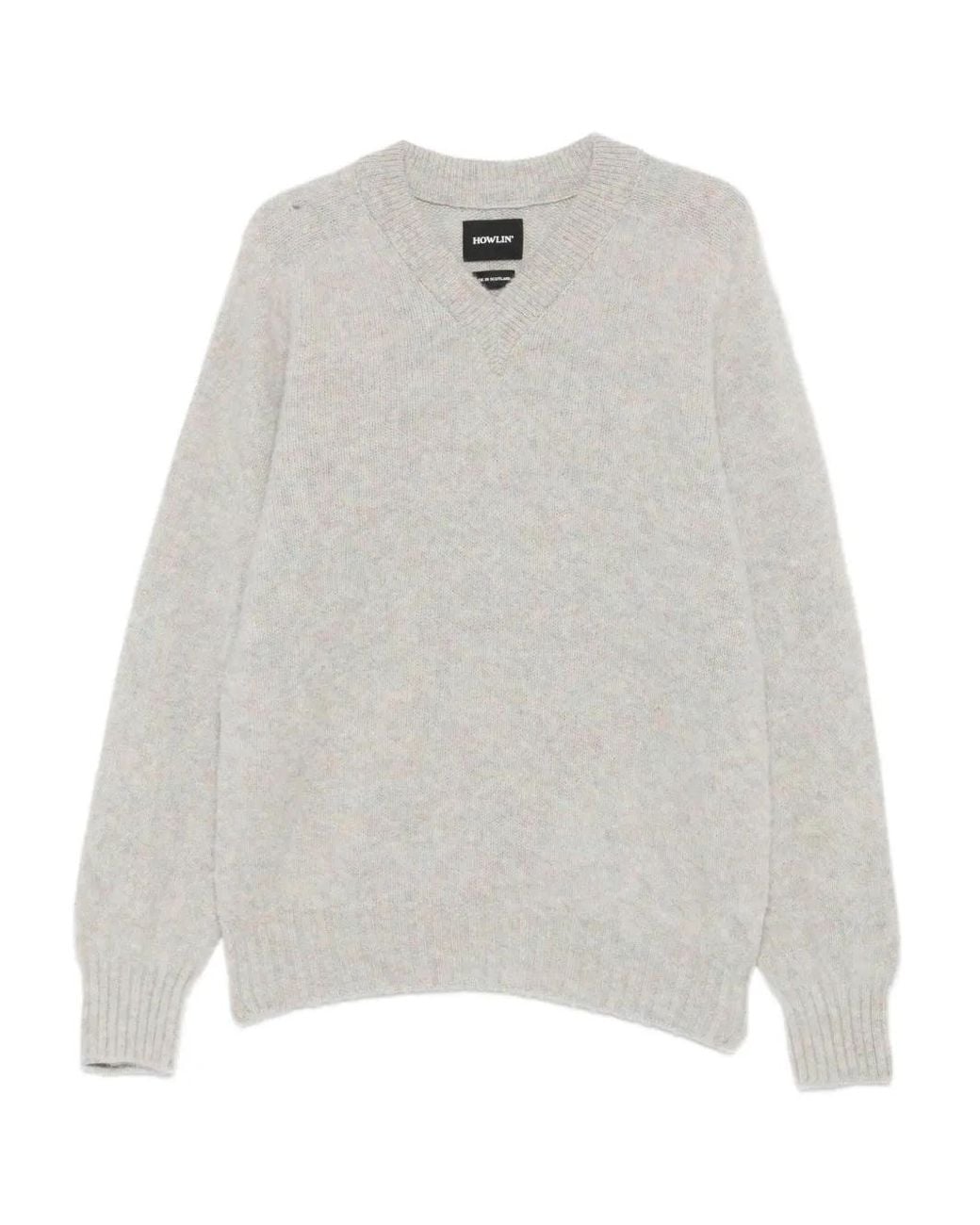 Howlin' By Morrison White V-Neck Sweater for men