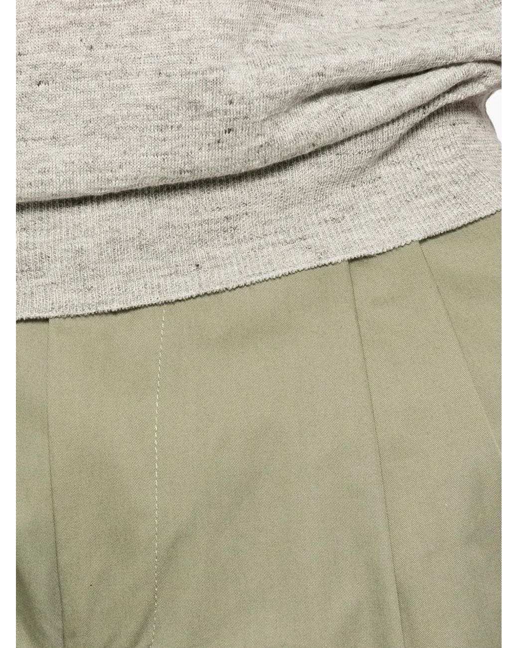 Amaranto Green Pleated-Front Trousers for men