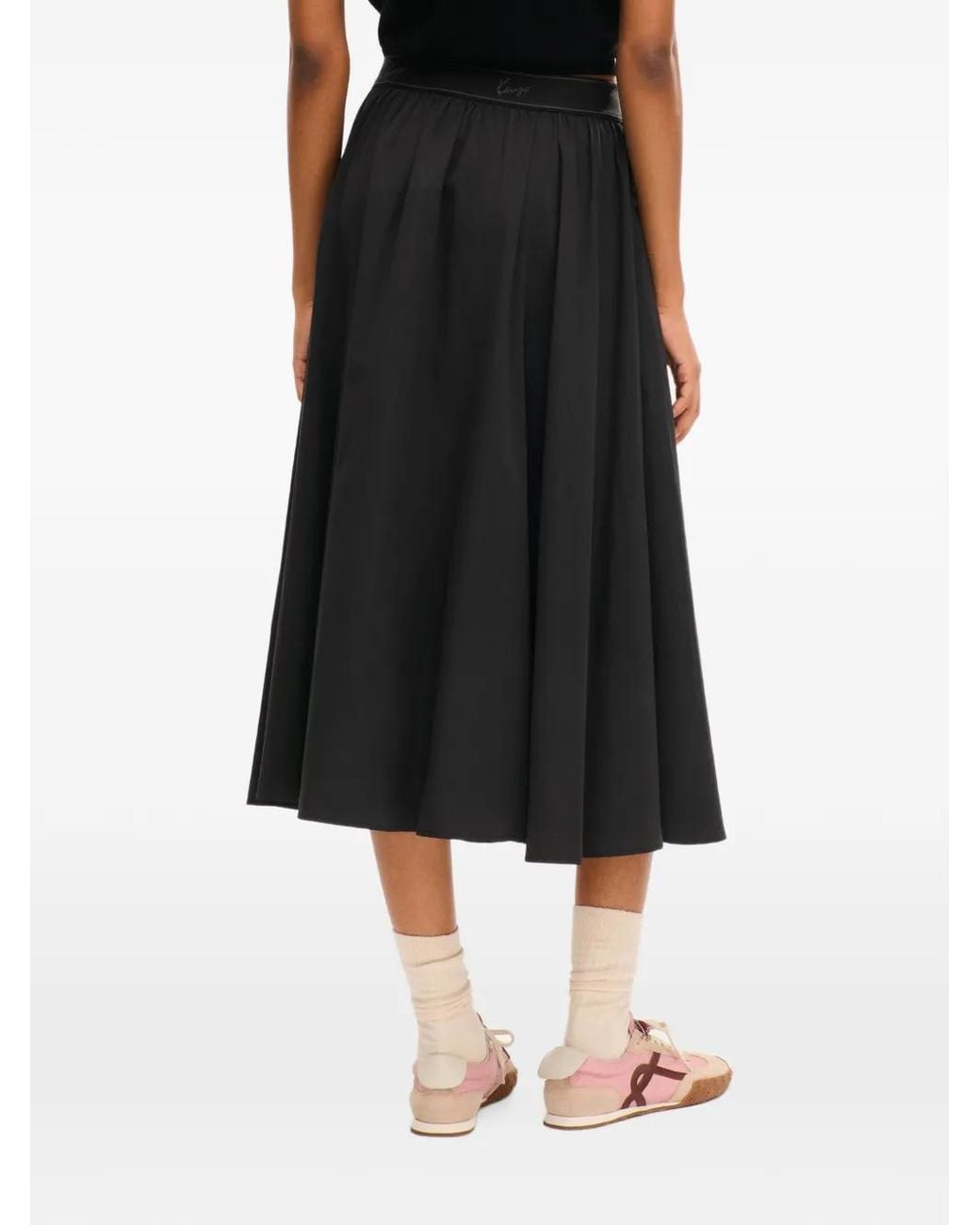 KENZO Black Jupe Signature À Taille Élastiquée