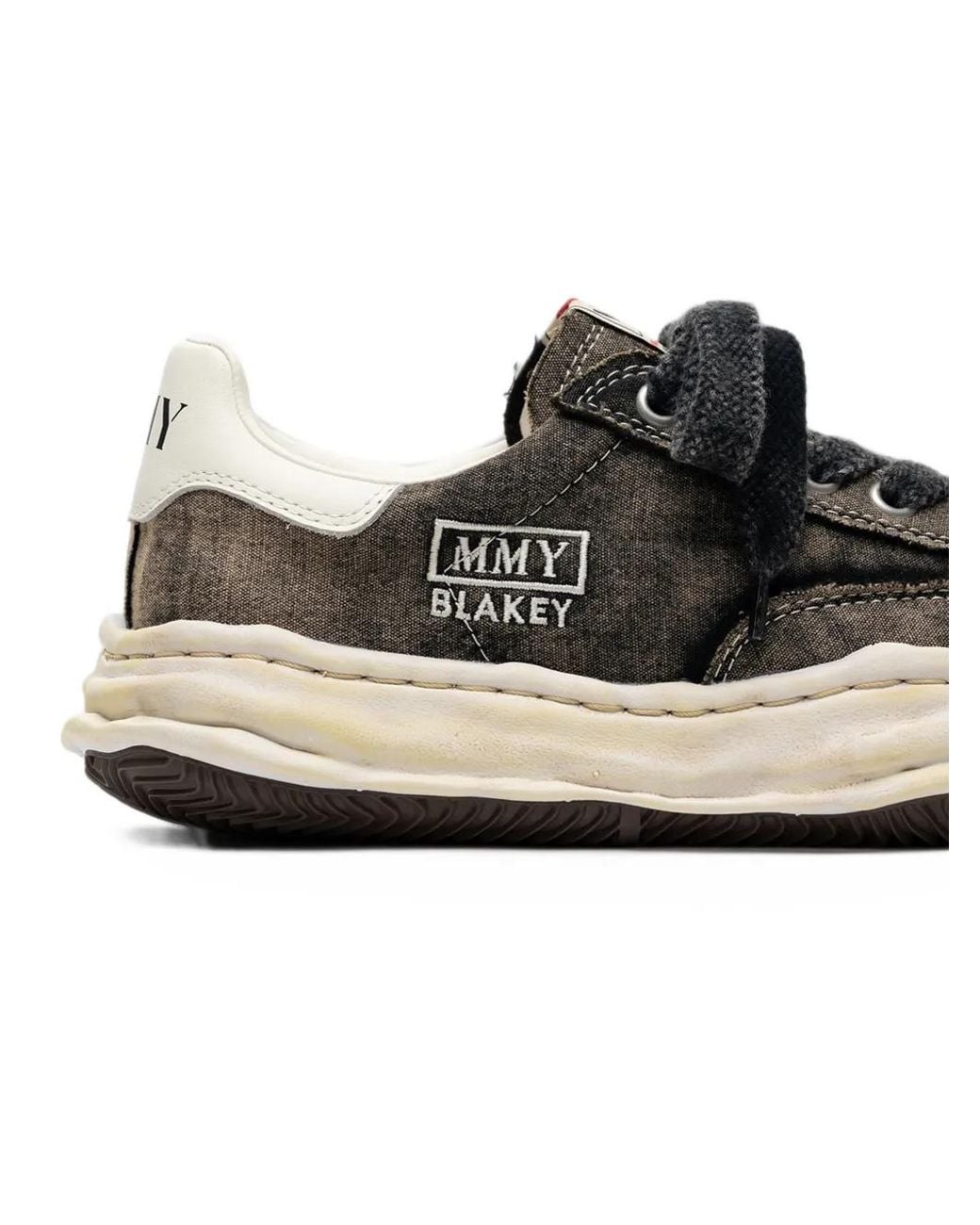 Maison Mihara Yasuhiro Black Blakey Bleached-Canvas Sneakers for men