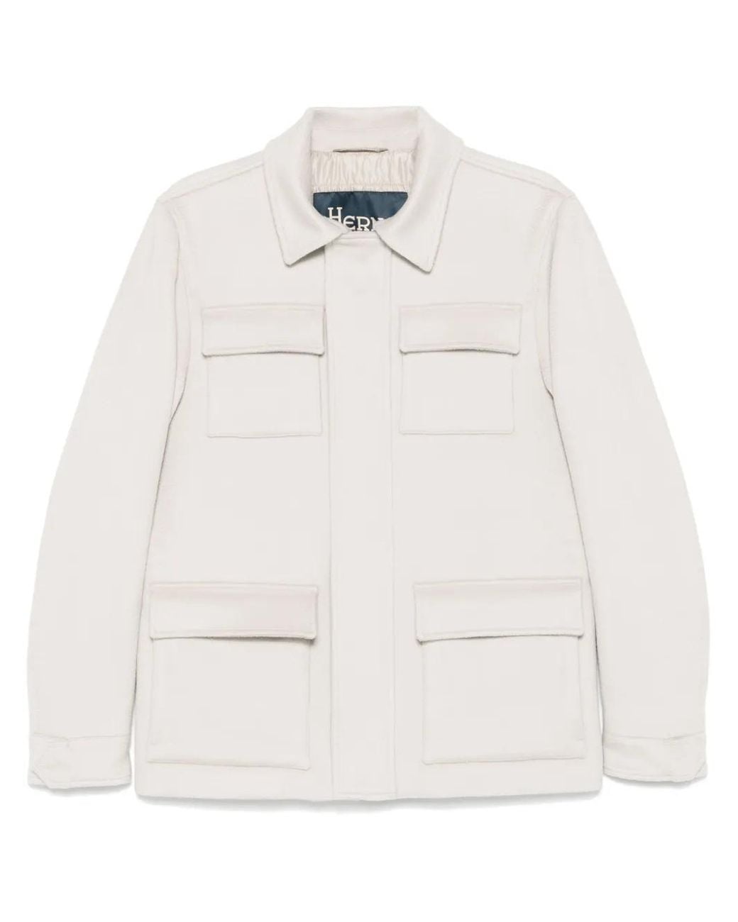 Herno White Cashmere Jacket for men